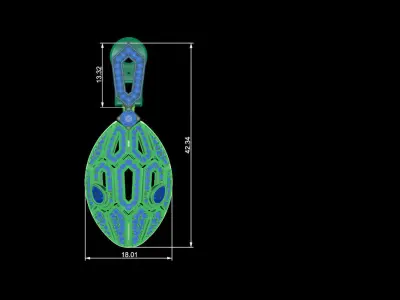 Serpenty Earrings 3D print  3D print model