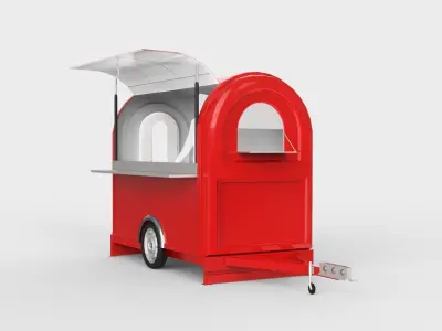 Camper Food Cart 3D model