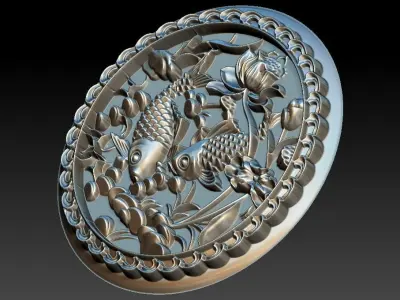 Fishes 3D STL Model for CNC Router  3D print model
