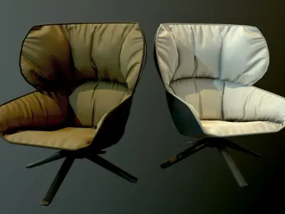 Chair a swivel Low-poly 3D model