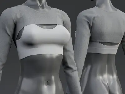 Nike Yoga Luxe Sleeve Top 3D model