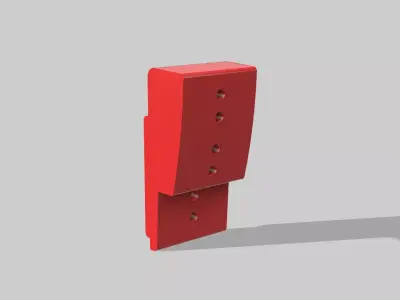 Thrustmaster T-LCM Pedal Face Height Increaser Mod 3D print model