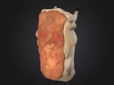 Horned Mask Mystique Low-poly 3D model