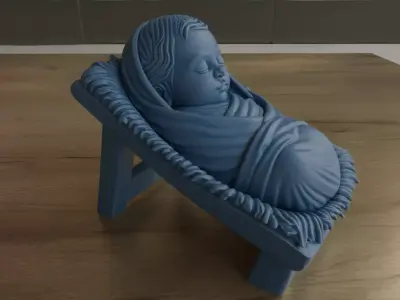 Baby Jesus Nativity 3D Print STL Handcrafted Blender Model 3D print model