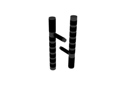 tonfa weapon 3D model