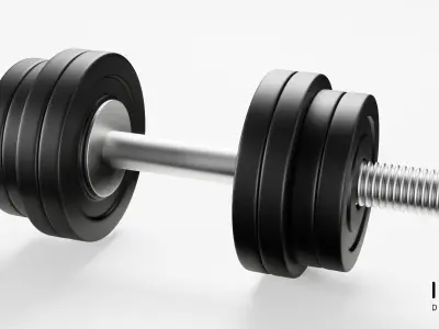 Dumbell By IqonicDesign 2388-01 Low-poly 3D model