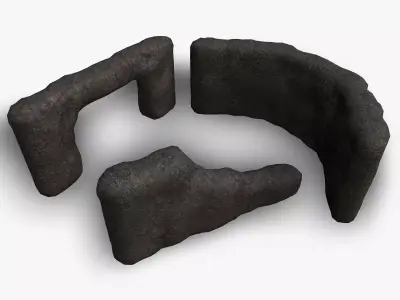 Cave Walls 2 - Base Free low-poly 3D model
