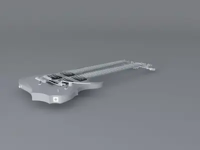 ESP Custom shop F series double neck guitar Free 3D model