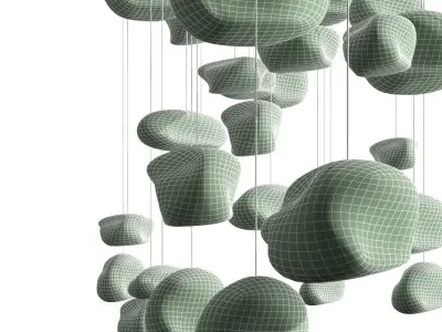 ceiling colored glass decoration 3D model