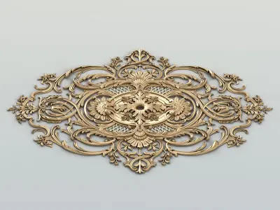 Carved decor central 042 3D model