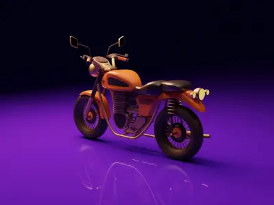 Stylized Motorcycle 3D model