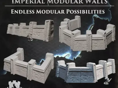 Phantom Bastion Imperial Modular Walls Free 3D print model