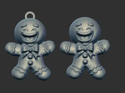 christmas smile cookie decor  3D print model