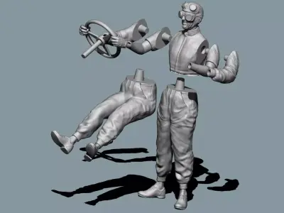 Tazio Nuvolari Driver 3D print model