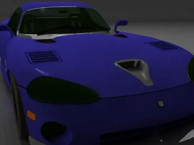 Sport car Low-poly 3D model