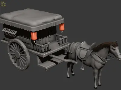 Game carriage 5357 3D model