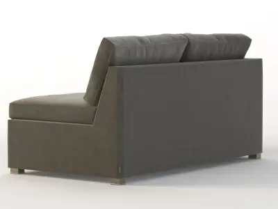 Cane Line Shape Sofa Two Seater Module 3D model