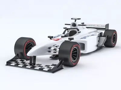 3D Formula 1 car model 10 Low-poly 3D model