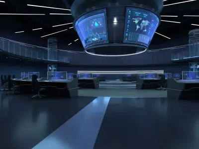 monitoring Center Command Center 3D model