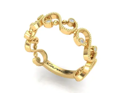Engagement Ring Like S-Style 3D print model