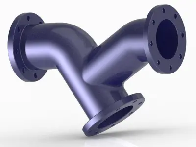 Kids Engineering Y Type Valve 3D print model