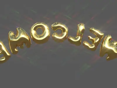 WELCOME BALLOONS Low-poly 3D model