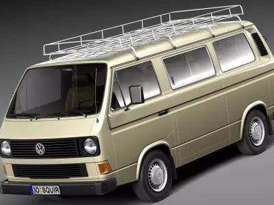 Volkswagen T3 Passenger 1979-1988 3D model