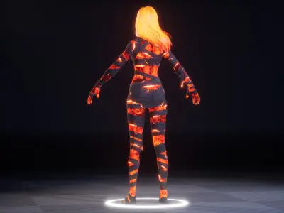 BLAZING MUMMY 3D MODEL Low-poly 3D model