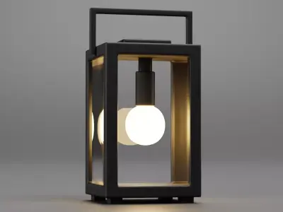 Lantern V1 - Modern Table Lamp Low-poly 3D model
