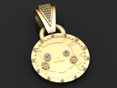 PICKACHU CARTOON CHARACTER PENDANT  3D print model