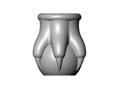 Carved six paws claw legs eagle classic baroque urn and vase  3D print model