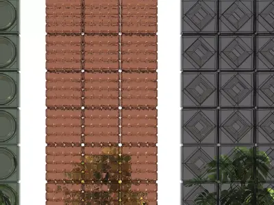 Glass bricks 3D model