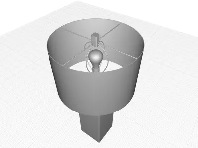 Loudoun Silver White Table Lamp 3D model