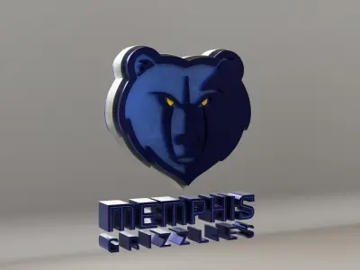 NBA Memphis Grizzlies Logo 3D model
