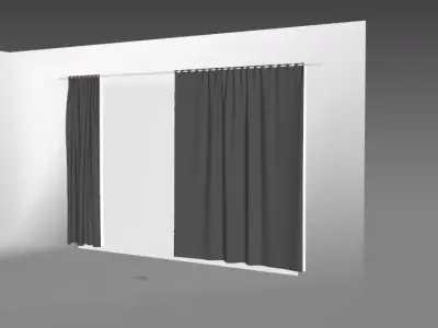 Marvelous Designer and 3DS Max Curtains03 Bigger 3D model