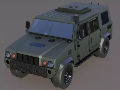 Car Jeep Low-poly 3D model