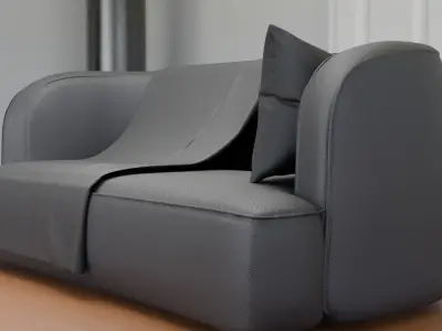 Modern Stylish Sofa - High Poly Furniture Model - architectural Low-poly 3D model