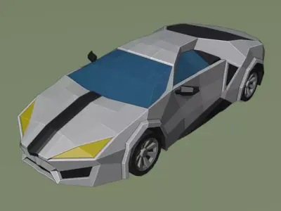 Low Poly Sport Car Low-poly 3D model buy