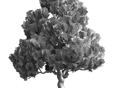 Decorative pine v3 Low-poly 3D model