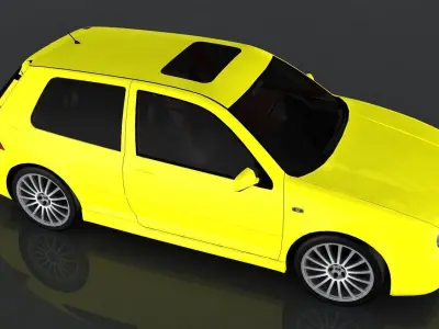 Volkswagen Golf mk4 R32 Low-poly 3D model