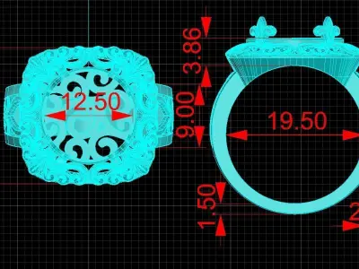 Ring G60 3D print model
