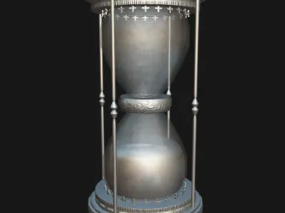Medieval Hourglass Low-poly 3D model