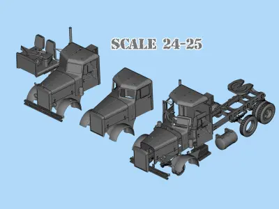  STL files American Industrial Truck 281 From The Movie Duel  3D print model