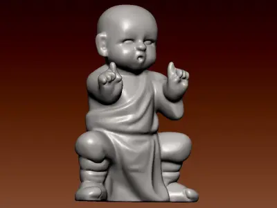  Monk statue - decor - accessories 3D print model