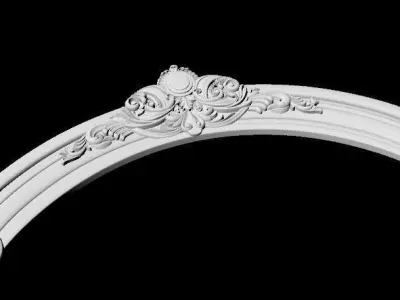 Central decor ornament for furniture 3D model 906