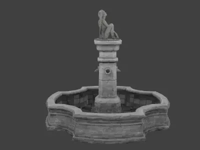 Fountain angel 3D model