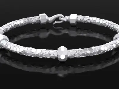  original bracelet with one and two cords 3D print model