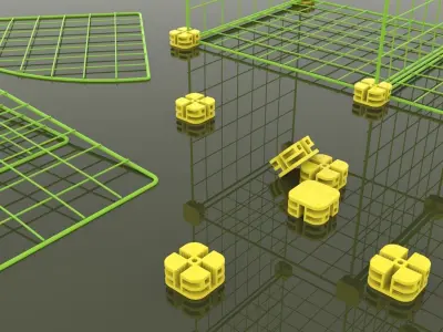 Wire Cube Connectors Closet Organisers Free 3D print model