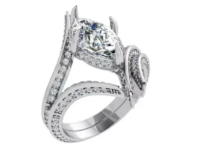 Marquise Tension Ring With Band 3764 3D print model