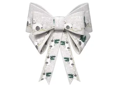 Christmas Bow Ribbon 04 Low-poly 3D model